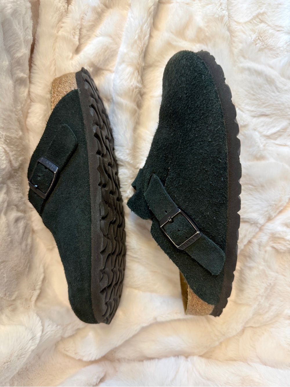 Birkenstock Boston Clogs in black suede, size 36 - Picture 3 of 6